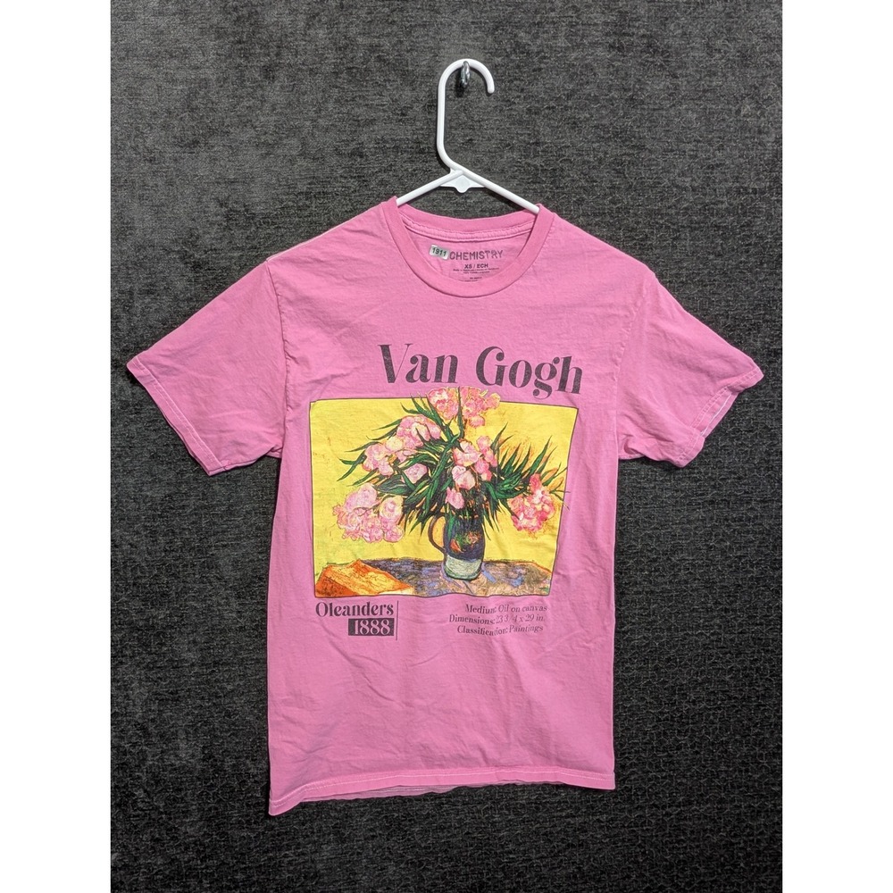 Chemistry Van Gogh Oleanders 1888 Pink Graphic T-Shirt XS Art Museum Tee